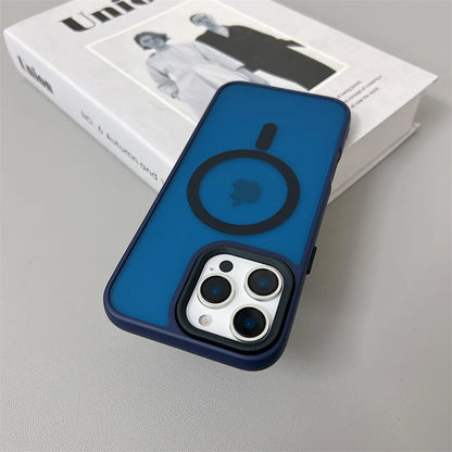 Luxury Magnetic Magsafe Wireless Charge Phone Case For iPhone 16 15 Shockproof Matte Case