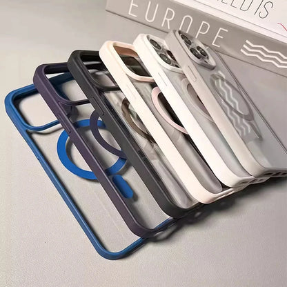 Candy Color Magsafe Wireless Charge Phone Case For iPhone 17 16 15 14 Magnetic Bumper Cover