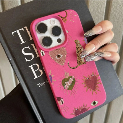 Personalized Leopard Lichee Pattern Silicone Cover For iPhone 17 16 15