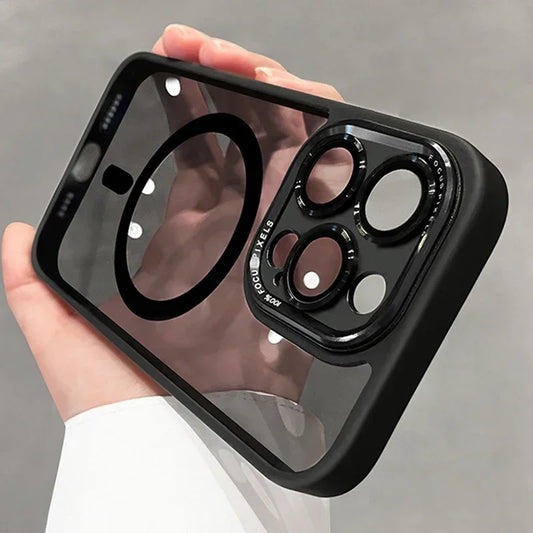 Magnetic Metal Lens Bumper Protection Magsafe Case For iPhone 16 15 14