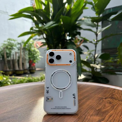 Matte Magnetic Phone Case For iPhone 17 Magsafe Wireless Charge Frosted Metal Lens Frame Buttons Cover