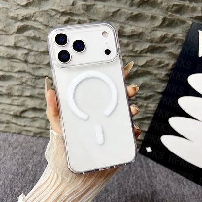 Magsafe Magnetic Clear Phone Case For iPhone 17 16 15 14 13 12