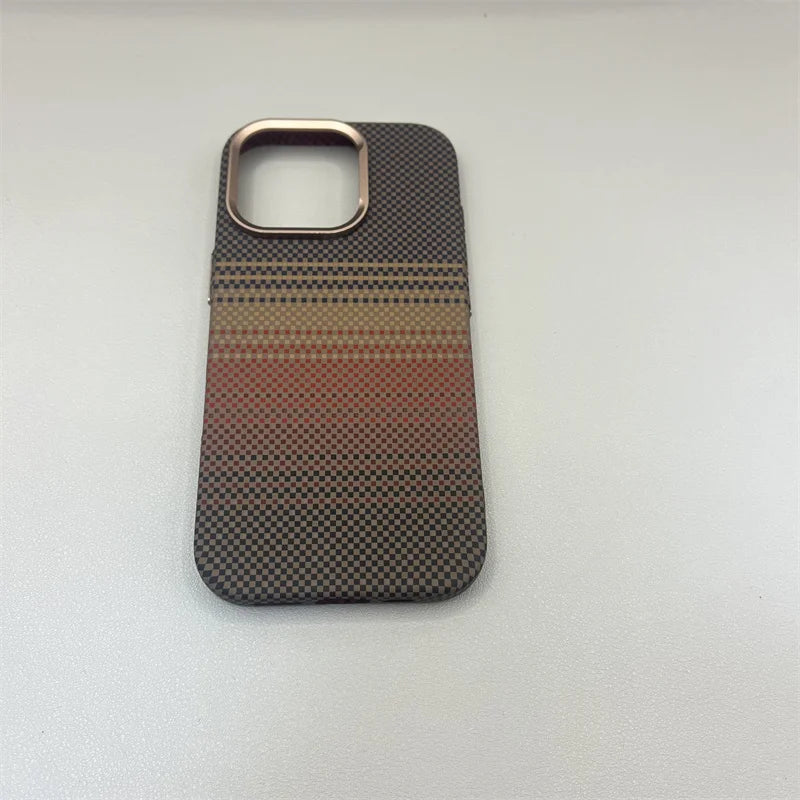 Geometric Carbon Fiber texture 3D Relief Magsafe case for iphone 17 16 Wireless Charging Hard Case