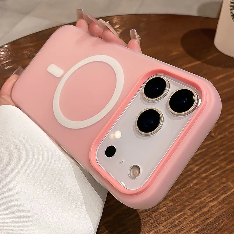 Luxury 2 IN 1 Magnetic Shockproof Case for iPhone 17 Liquid Silicone Magsafe Bumper Cover