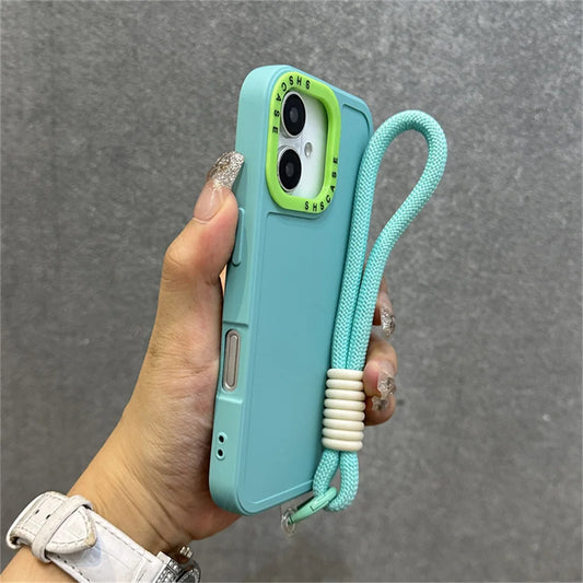 Luxury Wrist Strap Bracelet Lanyard Phone Case For iPhone 16 15 14