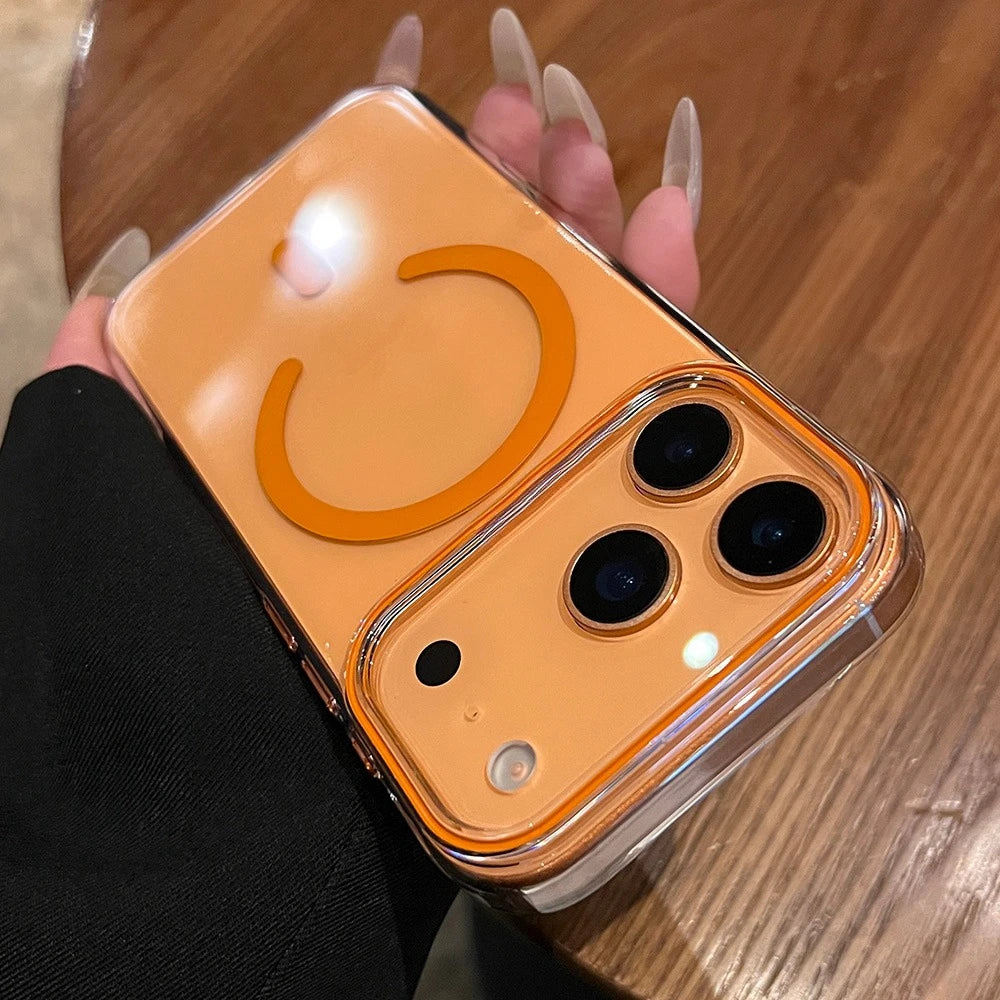 Transparent for Magsafe Hard PC Case for iPhone 17 Magnetic Candy Color Clear Ultra Slim Cover