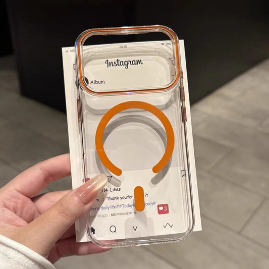 Transparent for Magsafe Hard PC Case for iPhone 17 Magnetic Candy Color Clear Ultra Slim Cover