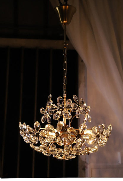 Crystal Chandelier Garden American Retro Style Lamps