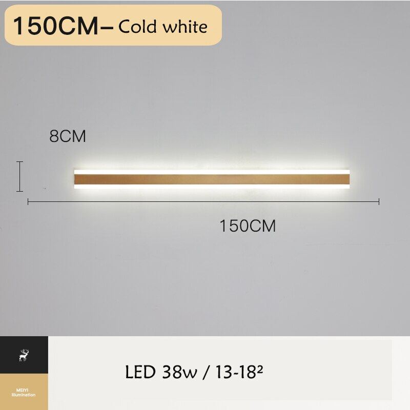 Modern IP65  Waterproof Outdoor Lights Stainless Steel Long LED Wall Lamp Gold Light Garden Porch Sconce Luminaire Exterieur