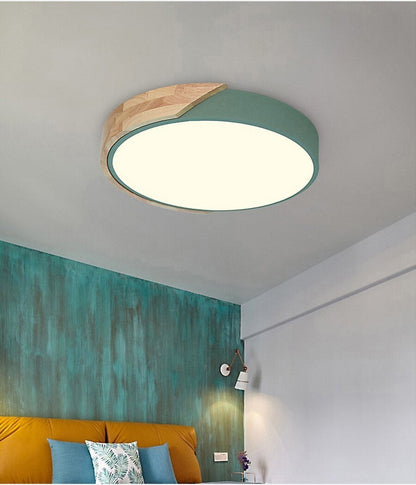 Modern Wooden Led Ceiling Lights For Living Room Bedroom Kitchen Luminaria Led Ultra-thin 5CM Hall Luminaria Led Ceiling Lamp