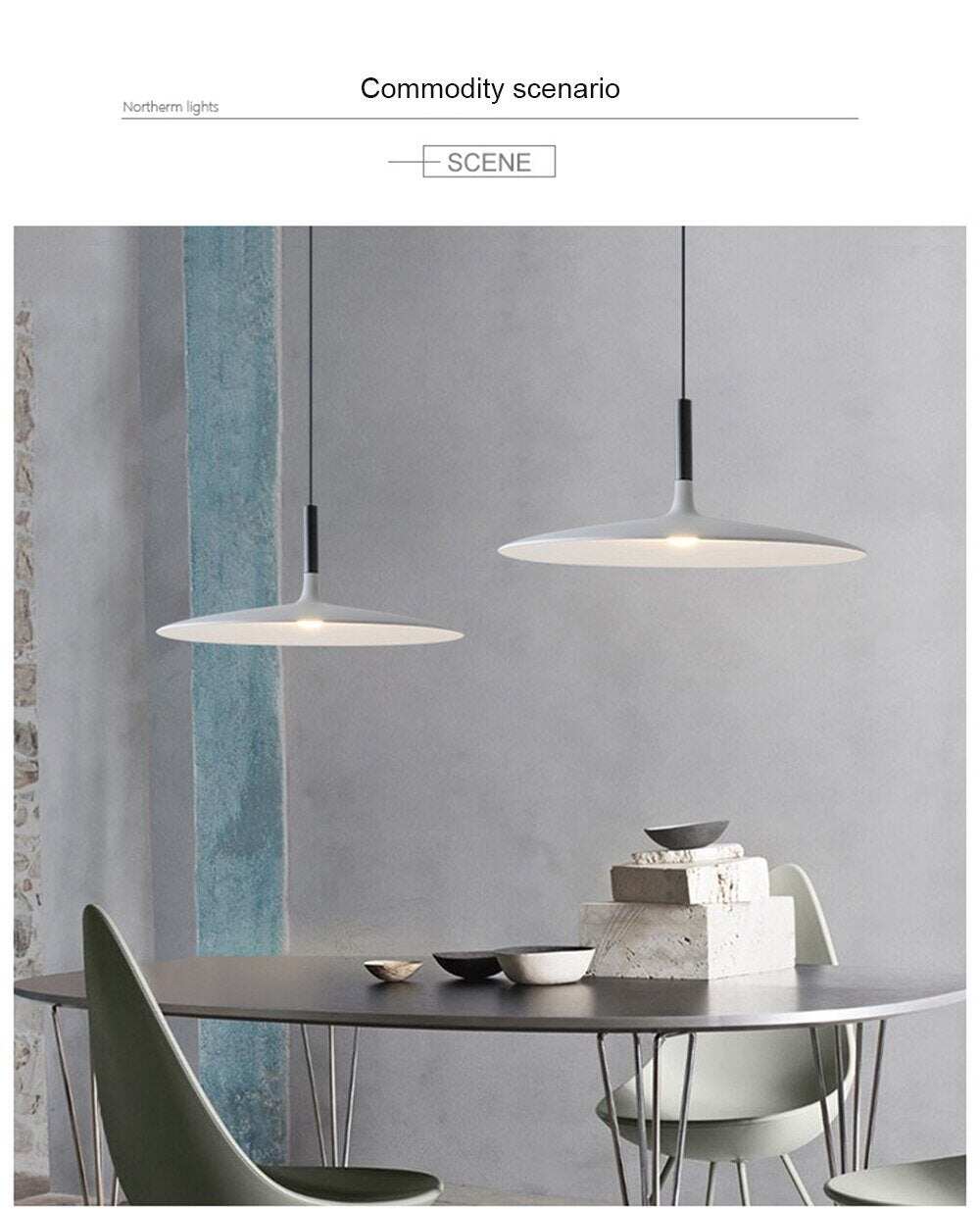 LED Saucer Pendant Lights Hanging Lamp Cement Hanglamp Nordic Retro Living Room Light Fixtures Decorative Lighting