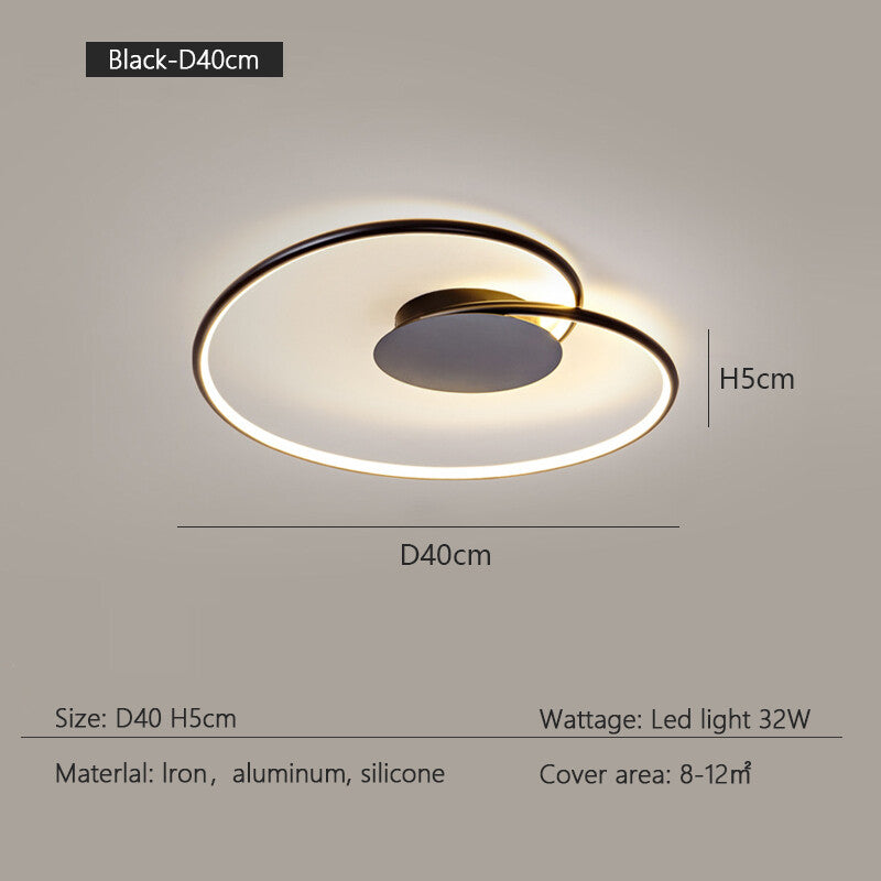 Bedroom Lamps  Mordern Minimalism Led Ceiling Lamp Creative Dimmable Study Room Light Indoor Lighting Home Decor Luster Fixtures