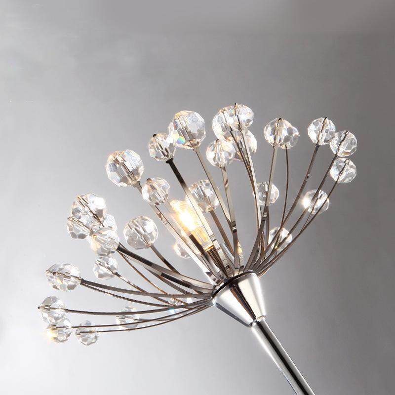 Dandelion Floor Lamp Ins Wind Minimalist Vertical Personality Living Room Bedroom Crystal Decorative Platform Lamp