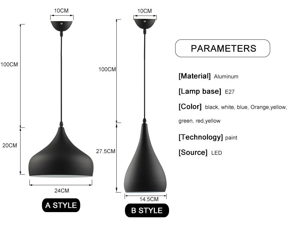 Kitchen Modern Simple Led Pendant Light For Dining Room Restaurant Lamp Aluminum Hanging Room Lamp Renovation Fixture Lampshade