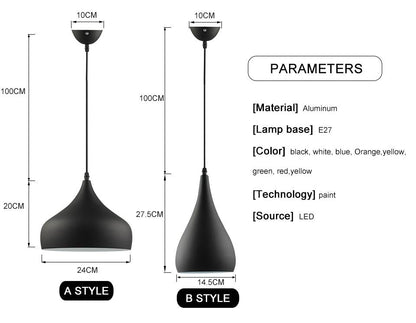 Kitchen Modern Simple Led Pendant Light For Dining Room Restaurant Lamp Aluminum Hanging Room Lamp Renovation Fixture Lampshade