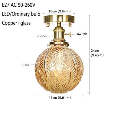 9 Style Modern Minimalist LED Copper Ceiling Lamp Bedroom Corridor Kitchen Decoration Lamp Cafe Garden Living Room Ceiling Light