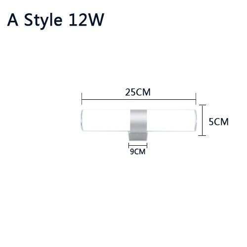 Modern Wall Lamp Super Bright Long Strips Led Mirror Light Simple Style Indoor Decors Acrylic Lamps For Bathroom Bedroom Kitchen