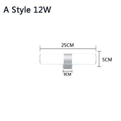 Modern Wall Lamp Super Bright Long Strips Led Mirror Light Simple Style Indoor Decors Acrylic Lamps For Bathroom Bedroom Kitchen