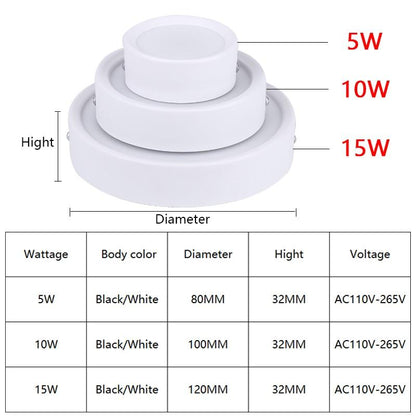 Led Downlights Surface Mounted 5W 10W 15W Down Light Modern Led Spot lights For Living room 110V 220V Spot Led Light Fixture