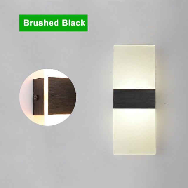 Mini 3/6/12W Led Acrylic Wall Lamp Long warm white Bedding Room Living Room Indoor wall lamp ZBD0028