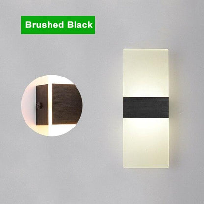 Mini 3/6/12W Led Acrylic Wall Lamp Long warm white Bedding Room Living Room Indoor wall lamp ZBD0028