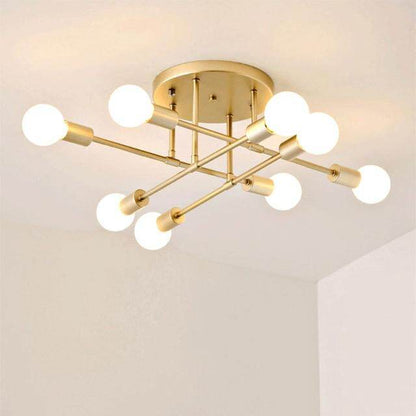 6/8 Head LED Industrial Iron Ceiling Light Living Room Lighting Nordic 220V E27 LED Lamp