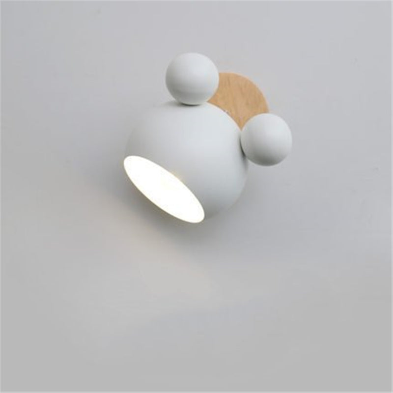 Nordic Mickey Wall Lamp Bedroom Parlor Wall Light Study Applique Murale Luminaire Children's Room Wandlamp