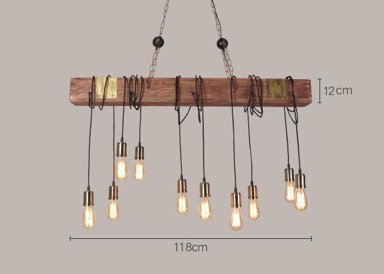 American retro Boat Wooden chandelier creative personalized wooden Chandelier