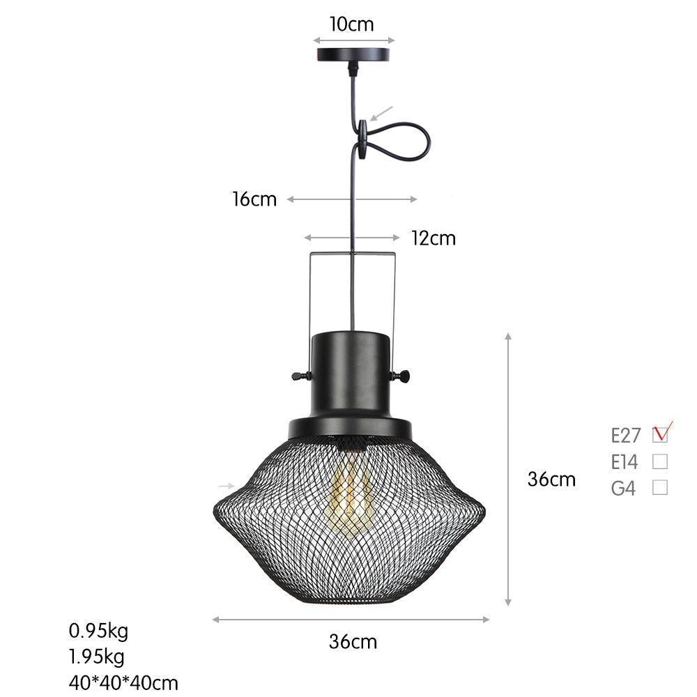 American Retro Iron Mesh Chandelier