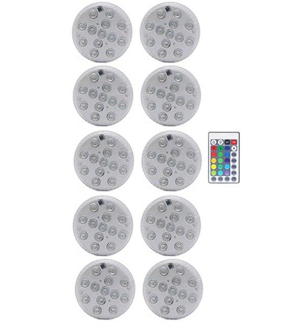 RGB Submersible Light with Magnet 13 LED Underwater Night Light Swimming Pool Light for Outdoor Vase Fish Tank Pond