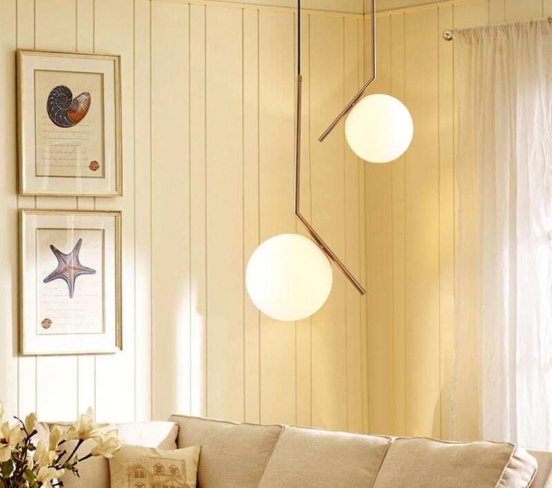 1 PC Nordic Style Pendant Lights Milky White Glassshade Modern Minimalist Led Pendant Lamps for Dining Room Decoration Lighting