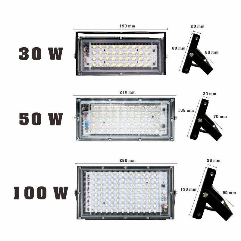 Led Flood Light AC Outdoor Floodlight Spotlight IP65 Waterproof 30W 50W 100W LED Street Lamp Landscape Lighting
