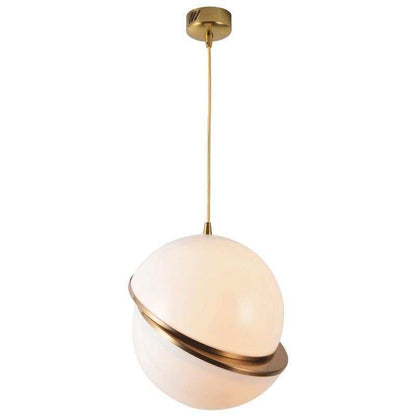 Modern Metal Round Balls Pendant Lights Creative Globe Moon Brass Suspension Pendant Lamp For Dining Room Living Room