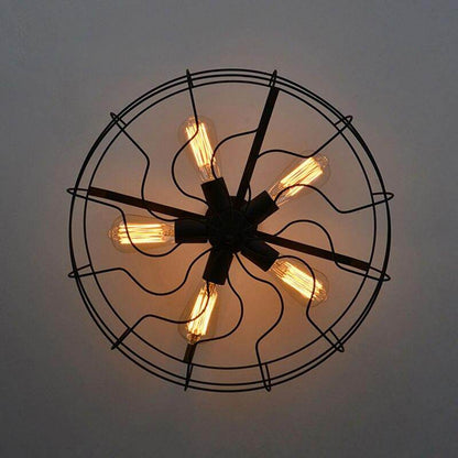 Pendant Lights Vintage Retro Industrial Fan Lamps American Country Style Kitchen Industrial Lighting 5PCS*E27 Holder