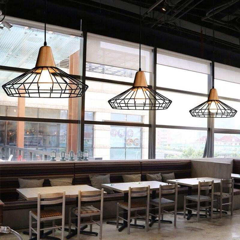 Nordic Vintage Wood Pulley Pendant Light Industrial Lighting Fixtures Retro Hanglamp For Bar Living Room Restuarant
