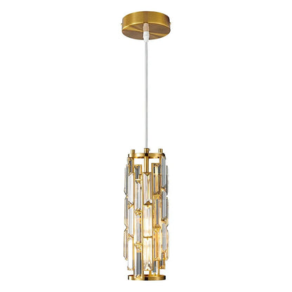 Modern Crystal Pendant Light Appliance Crystal Hanging Lamp for Dining Bar Bedside Crystal Suspension Fixtures