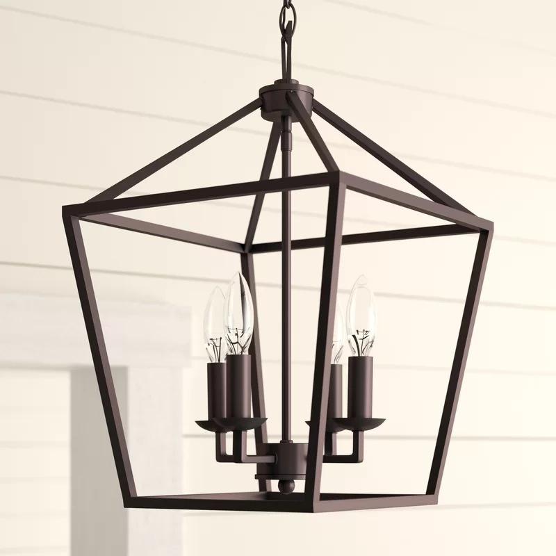 American Retro Iron Industry Wind Four-headed Chandeliers