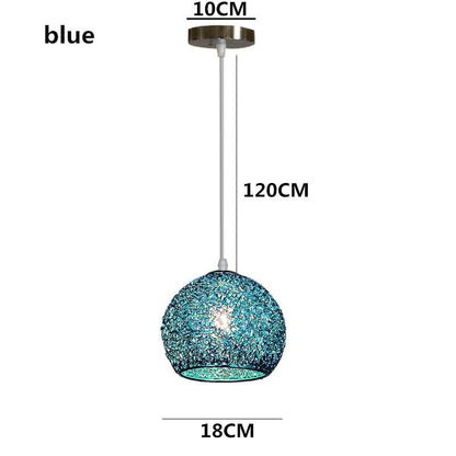 Tiffany Mosaic Pendant Lamps European Garden Creative Modern E27 Lamp Single Head Restaurant Cafe Bar Table Aisle Vintage New