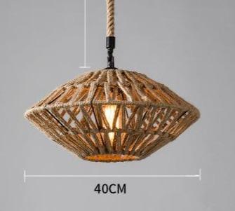 Hemp Rope Lamp Retro Creative Personality American Rural Small Chandelier