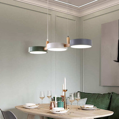 Three Head Restaurant Lamp Modern Simple Makaron Color Bar Bedroom Cafe Chandelier