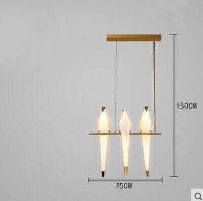 Nordic Bird Iron Pendant Light Paper Crane LED Lamp   Suspension Luminaire Loft Living Room Restaurant Pendant Lamp
