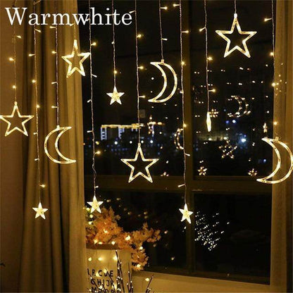 Christmas lights indoor/outdoor fairy lights Moon Star Lamp LED String Decoration for home Party Holiday lighting