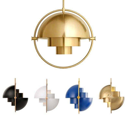 Modern Design Simple Semicircle Copper Color Rotatable Pendant Lights Cafe Restaurant Study Living Room Decoration Pendant Lamps