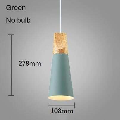 Nordic LED Pendant Lights Dining Room Pendant Lamp Modern Colorful Restaurant Kitchen Coffee Bedroom Loft Hanglamp Wood E27