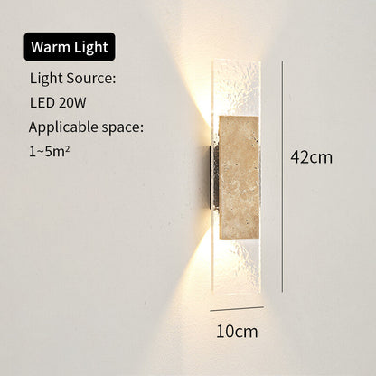 Outdoor Waterproof Wall Lamps Strip Natural stone Wall Lights 18W LED  Porch Wall Sconces  Bedroom Exterior Lighting Fixtures