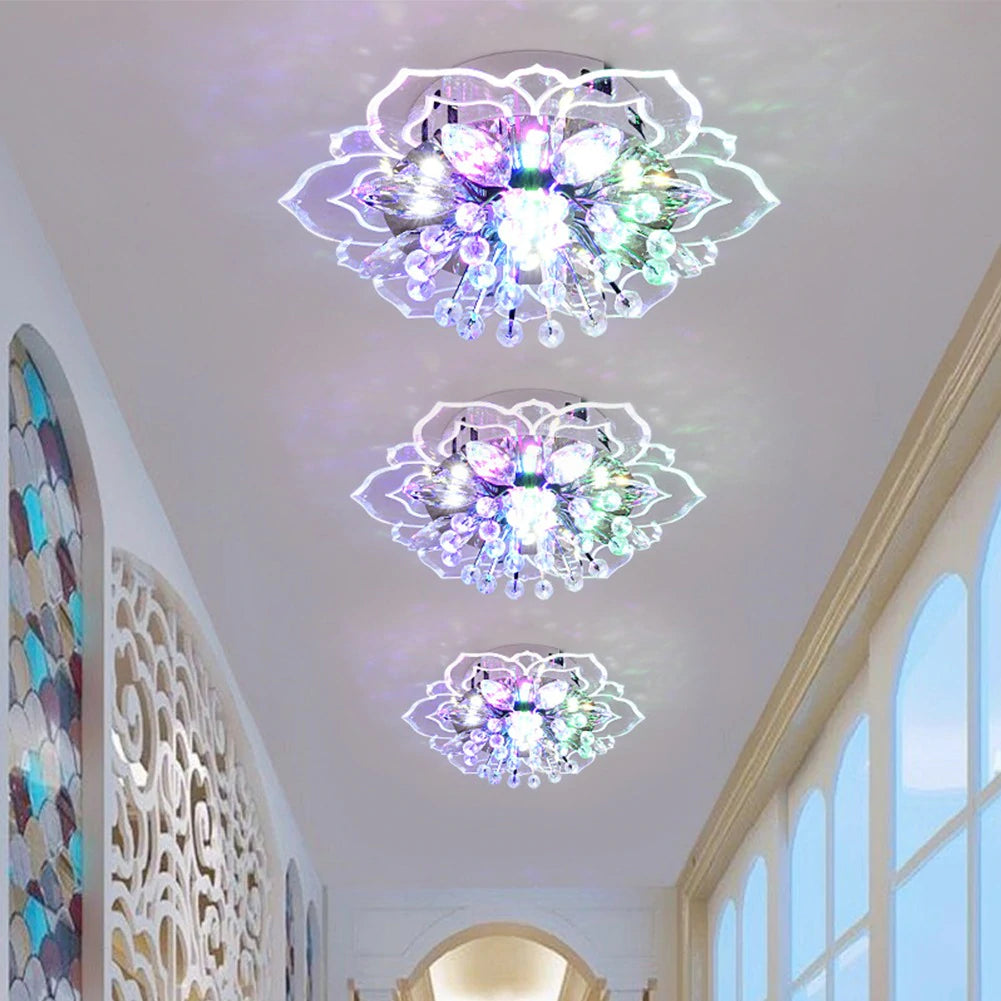 Spotlight led ceiling lamp embedded crystal downlight corridor lamp modern minimalist creative porch lamps