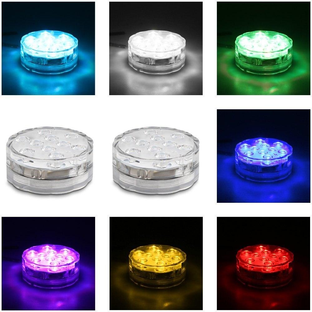 Underwater Light RGB Waterproof LED Super Bright Swimming Pool Pond Aquarium LED Lamp Battery Powered With IR Remote