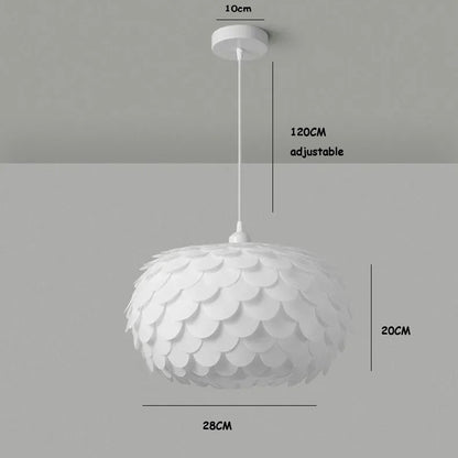 LED Pendant Lamp Creative Fish Scales 3-colour light change Chandelier Lamps  Modern