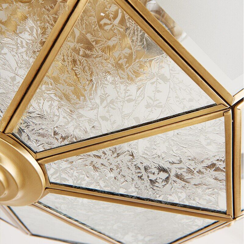 Modern Copper Ceiling Light Living Room Ceiling Lamp Bedroom Vintage Lighting Balcony Ceiling Lamp Dining Brass Fixture Kitchen
