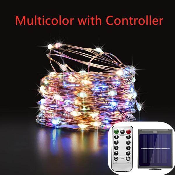 Dimmable 11m/21m/31m/51m  LED Outdoor Solar String Lights Fairy Holiday Christmas Party Garland Solar Garden Waterproof Lights